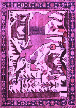 Animal Purple Traditional Rug, tr2580pur