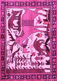 Animal Pink Traditional Rug, tr2580pnk