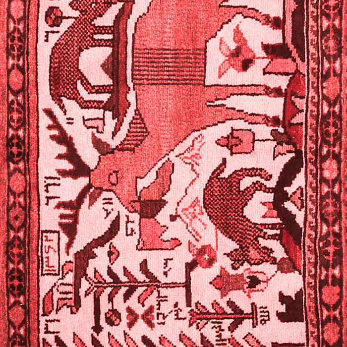 Machine Washable Animal Red Traditional Rug, wshtr2580red