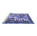 Sideview of Machine Washable Animal Blue Traditional Rug, wshtr2580blu