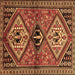 Square Machine Washable Persian Brown Traditional Rug, wshtr2581brn