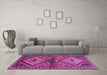 Machine Washable Persian Purple Traditional Area Rugs in a Living Room, wshtr2581pur