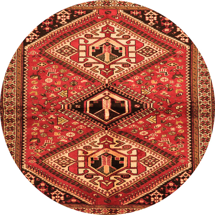 Square Persian Orange Traditional Rug, tr2581org