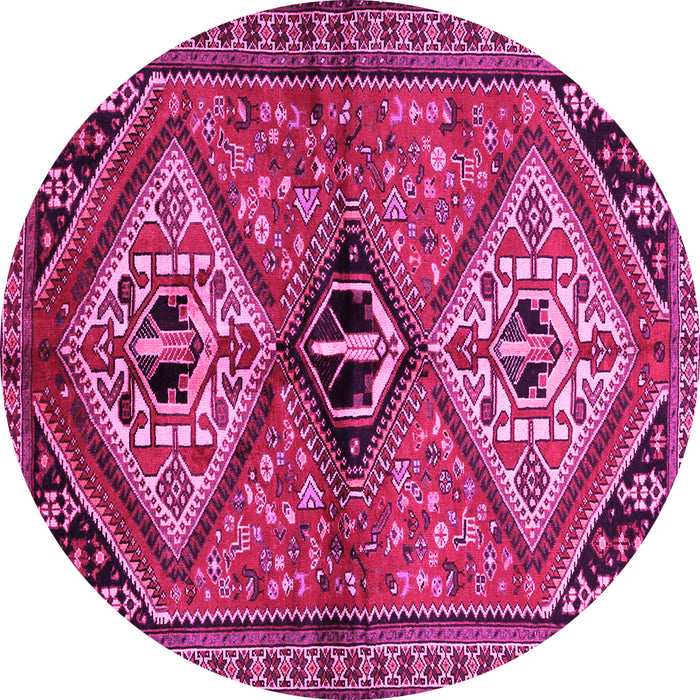Round Persian Pink Traditional Rug, tr2581pnk