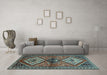 Machine Washable Persian Light Blue Traditional Rug in a Living Room, wshtr2581lblu