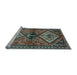 Sideview of Machine Washable Persian Light Blue Traditional Rug, wshtr2581lblu