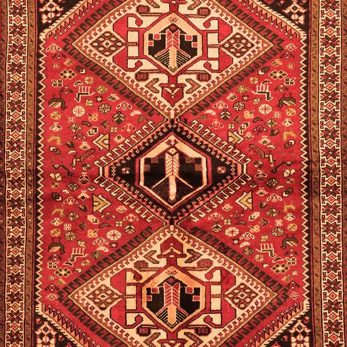 Serging Thickness of Machine Washable Persian Orange Traditional Area Rugs, wshtr2581org