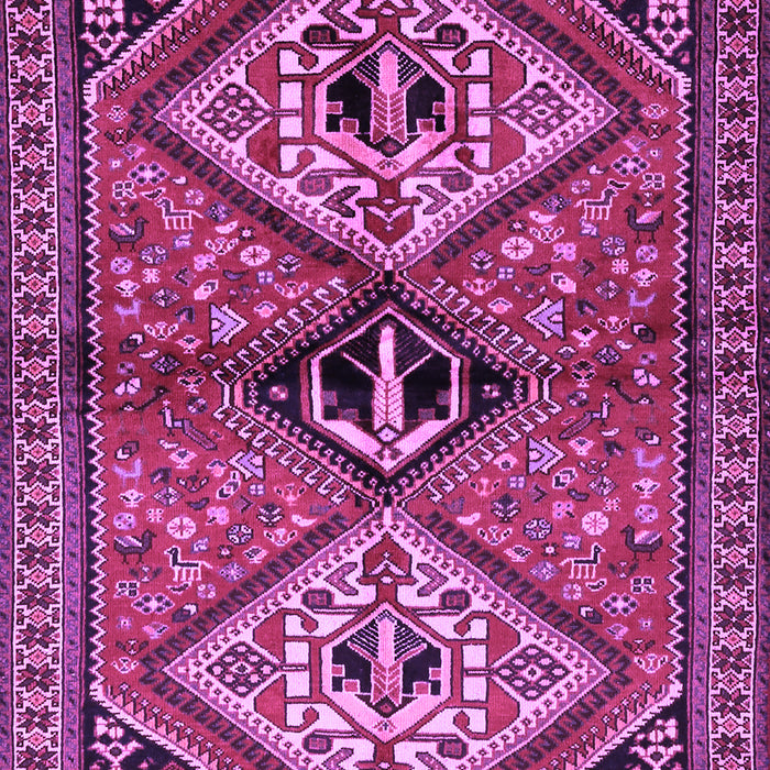 Machine Washable Persian Purple Traditional Area Rugs, wshtr2581pur