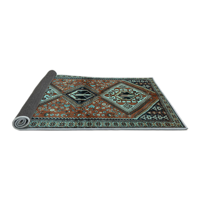 Sideview of Persian Light Blue Traditional Rug, tr2581lblu