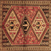 Square Persian Brown Traditional Rug, tr2581brn