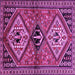 Square Machine Washable Persian Purple Traditional Area Rugs, wshtr2581pur