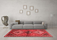 Machine Washable Persian Red Traditional Rug, wshtr2581red