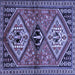 Square Persian Blue Traditional Rug, tr2581blu