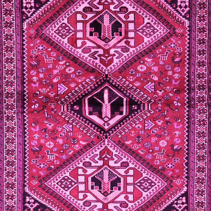Machine Washable Persian Pink Traditional Rug, wshtr2581pnk