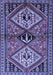 Machine Washable Persian Blue Traditional Rug, wshtr2581blu