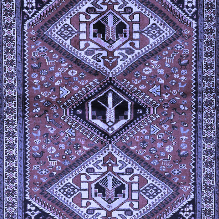 Machine Washable Persian Blue Traditional Rug, wshtr2581blu