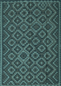 Southwestern Light Blue Country Rug, tr2582lblu