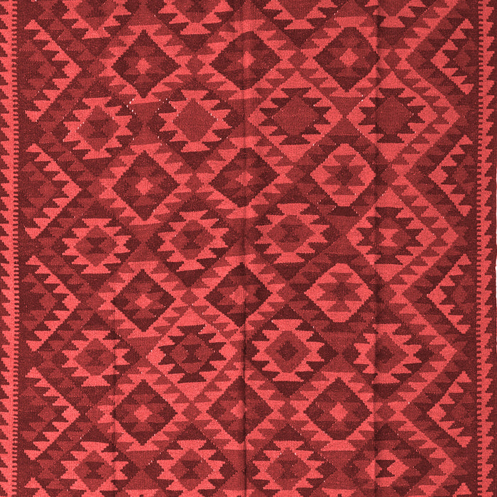 Machine Washable Southwestern Red Country Rug, wshtr2582red