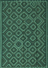 Southwestern Turquoise Country Rug, tr2582turq