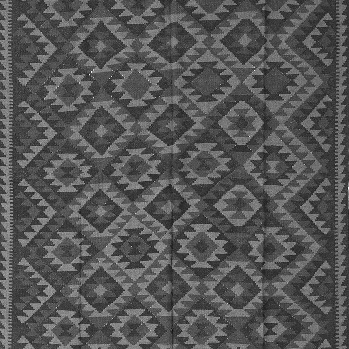 Serging Thickness of Machine Washable Southwestern Gray Country Rug, wshtr2582gry