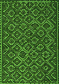 Southwestern Green Country Rug, tr2582grn