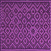 Square Southwestern Purple Country Rug, tr2582pur