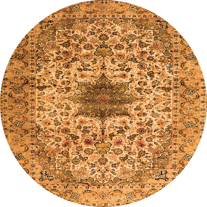 Square Persian Orange Traditional Rug, tr2583org