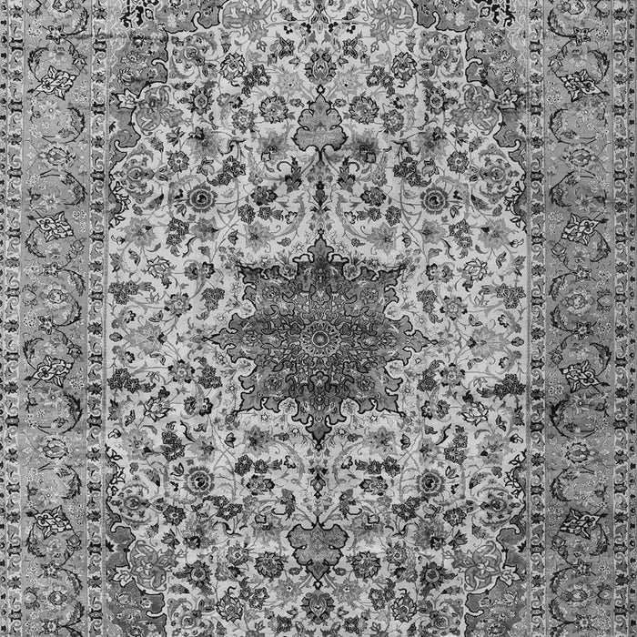 Serging Thickness of Machine Washable Persian Gray Traditional Rug, wshtr2583gry