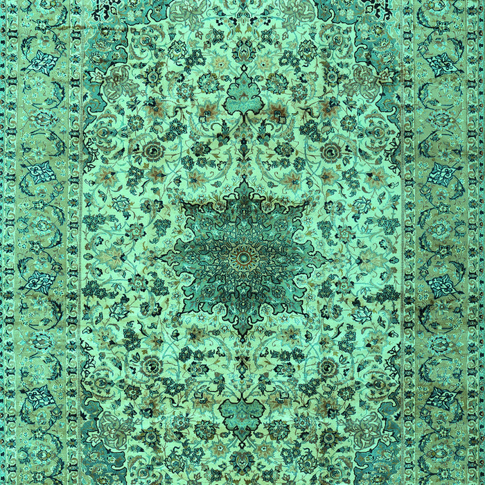 Machine Washable Persian Turquoise Traditional Area Rugs, wshtr2583turq