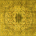 Square Persian Yellow Traditional Rug, tr2583yw