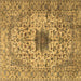 Square Machine Washable Persian Brown Traditional Rug, wshtr2583brn