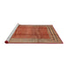 Sideview of Machine Washable Traditional Peru Brown Rug, wshtr2584