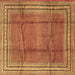 Square Persian Brown Traditional Rug, tr2584brn