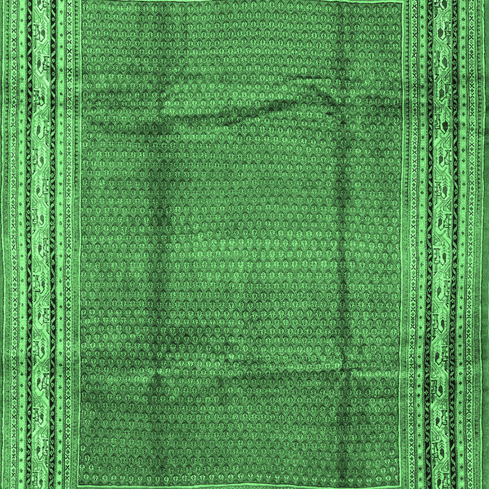 Machine Washable Persian Emerald Green Traditional Area Rugs, wshtr2584emgrn