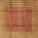 Square Machine Washable Persian Brown Traditional Rug, wshtr2584brn