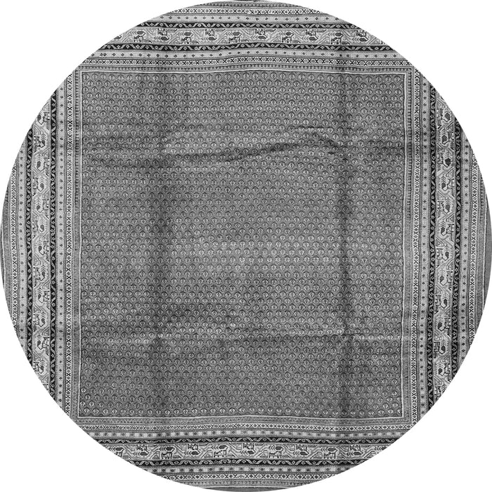 Machine Washable Persian Gray Traditional Rug, wshtr2584gry