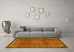 Machine Washable Persian Yellow Traditional Rug in a Living Room, wshtr2585yw