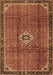 Machine Washable Persian Brown Traditional Rug, wshtr2585brn