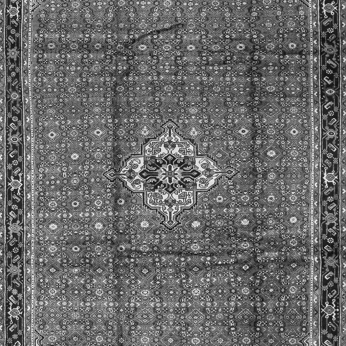 Serging Thickness of Machine Washable Persian Gray Traditional Rug, wshtr2585gry