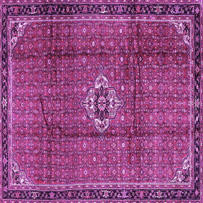 Square Machine Washable Persian Purple Traditional Area Rugs, wshtr2585pur