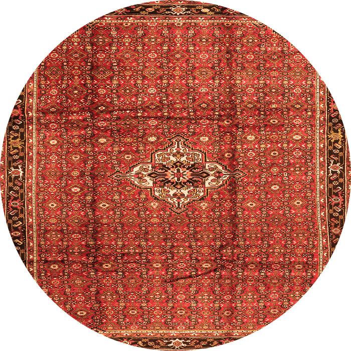 Machine Washable Persian Orange Traditional Area Rugs, wshtr2585org