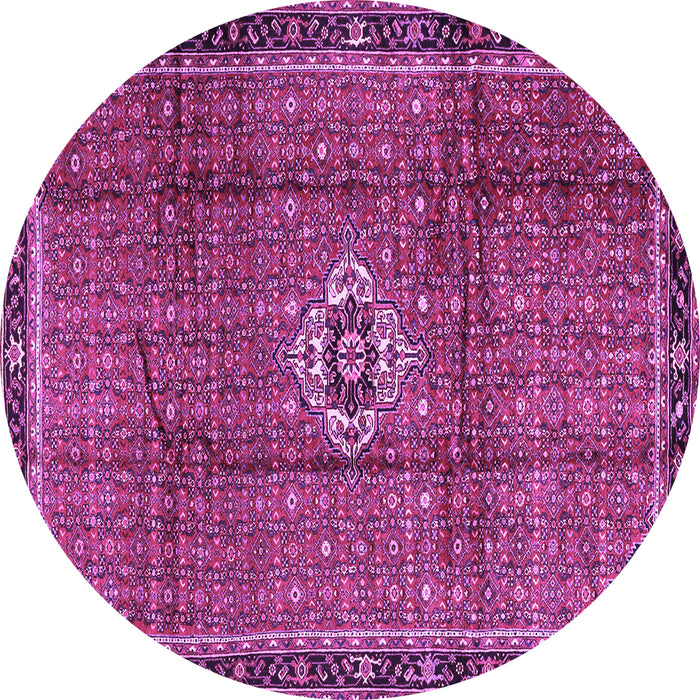Round Machine Washable Persian Purple Traditional Area Rugs, wshtr2585pur
