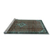 Sideview of Machine Washable Persian Light Blue Traditional Rug, wshtr2585lblu