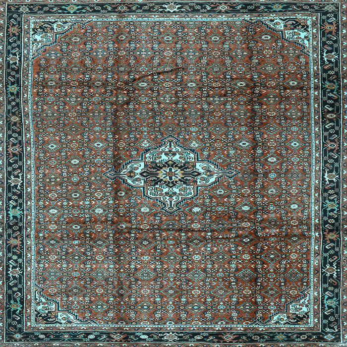Square Machine Washable Persian Light Blue Traditional Rug, wshtr2585lblu