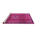 Sideview of Machine Washable Persian Pink Traditional Rug, wshtr2585pnk