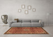 Machine Washable Persian Brown Traditional Rug in a Living Room,, wshtr2585brn