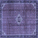 Square Persian Blue Traditional Rug, tr2585blu