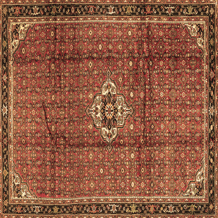 Square Machine Washable Persian Brown Traditional Rug, wshtr2585brn