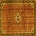 Square Persian Yellow Traditional Rug, tr2585yw