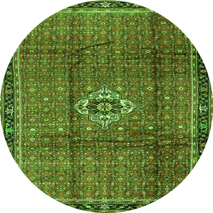 Machine Washable Persian Green Traditional Area Rugs, wshtr2585grn
